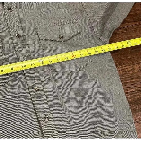 Panhandle Slim Men’s Western Brown Tan Long sleeve Button‎ Down 15.5 34 - Picture 8 of 8